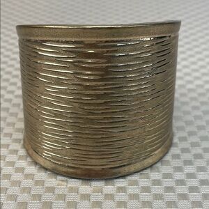 VTG Modernist Chunky Cuff Runway Statement Bracelet Gold Tone 8.5”